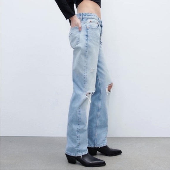 Zara distressed straight jean - Picture 2 of 11
